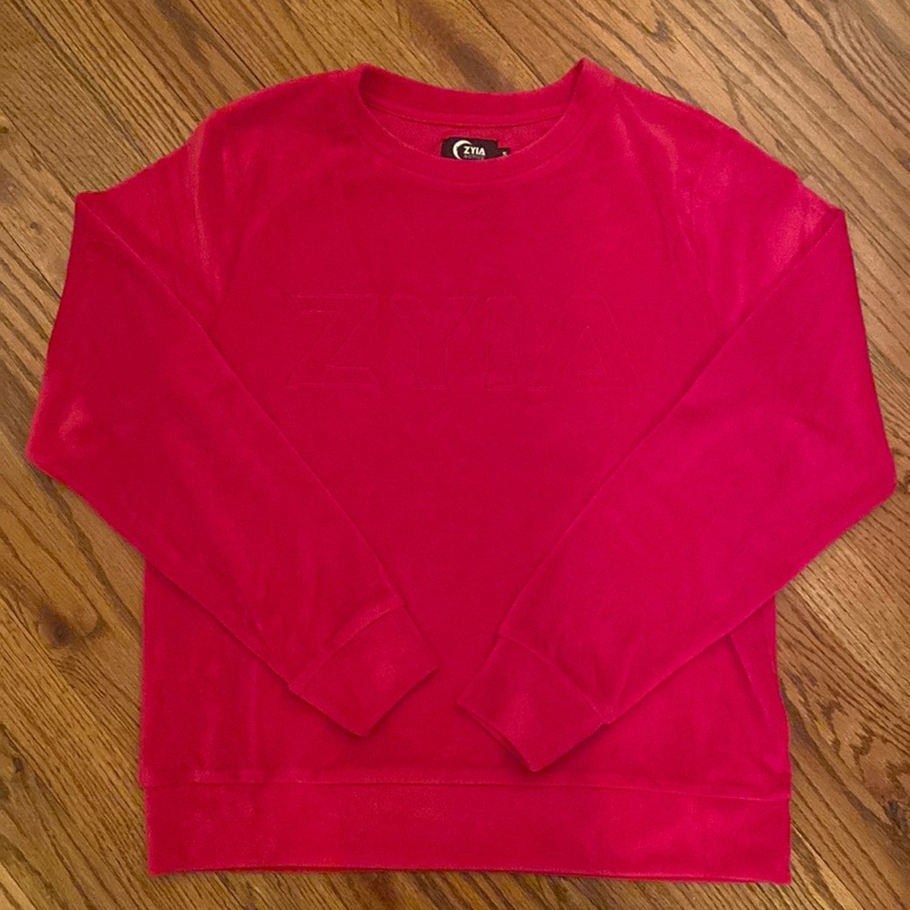 Zyia Active Velour “ ZYIA” Sweatshirt